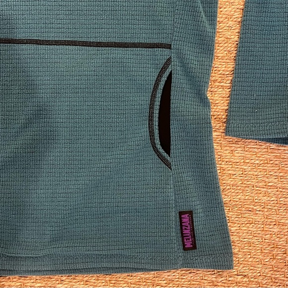 Blue Melanzana micro grid hoodie - Picture 4 of 5